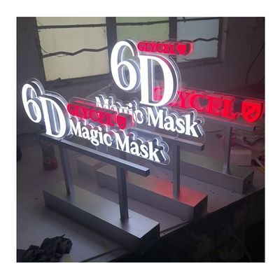 Op maat gemaakte LED-letterschrifttekens met dubbele zijde verlicht voor binnen- en buitendisplay