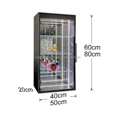Houten Infinity Mirror Glas Juwelen Display Case Op maat gemaakte dikte en efficiëntie