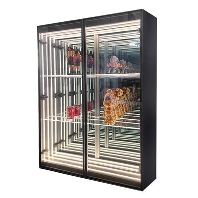 DC12V/AC110-220V Spanning Infinity Mirror Abyss Display Cases voor uw winkel vitrines