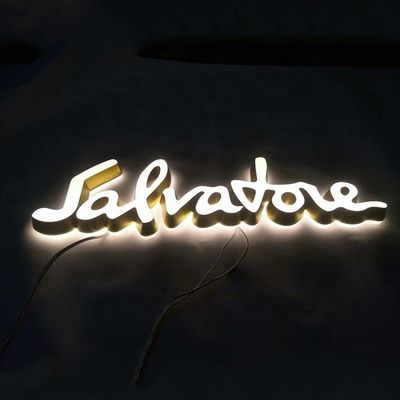 Winkelcentrum signage Custom LED achtergrondverlichting letters met neonlicht en aluminium letters