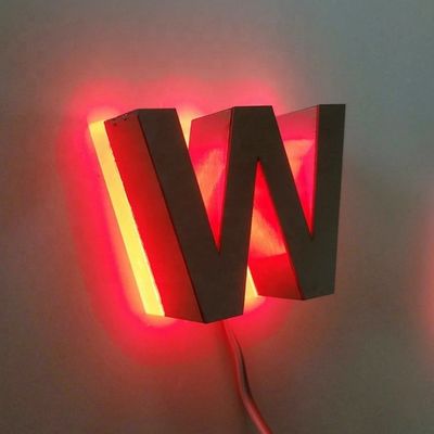 Winkelcentrum signage Custom LED achtergrondverlichting letters met neonlicht en aluminium letters