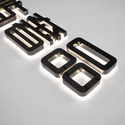LED neon lichtbron aangepast kleur roestvrijstalen briefbord voor winkelcentra