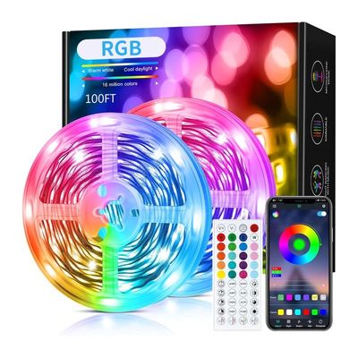 3M Aura BT Mesh Mobile Smart Phone APP Control Dimmable Flexible RGB SMD 5050 150 LED Strip Lights met 40 toetsen Afstandsbediening