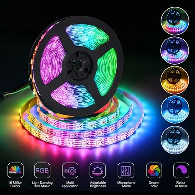 3M Aura BT Mesh Mobile Smart Phone APP Control Dimmable Flexible RGB SMD 5050 150 LED Strip Lights met 40 toetsen Afstandsbediening