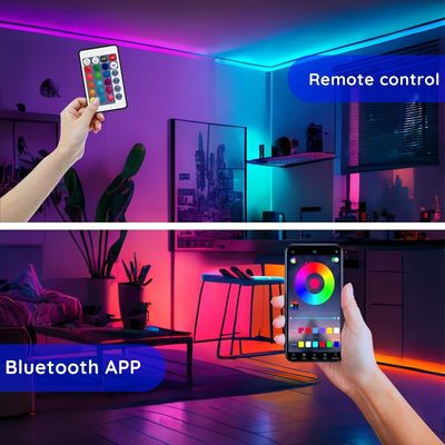 3M Aura BT Mesh Mobile Smart Phone APP Control Dimmable Flexible RGB SMD 5050 150 LED Strip Lights met 40 toetsen Afstandsbediening