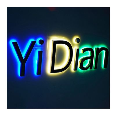 Persoonlijke grootte Frontverlichting en achtergrondverlichting 3D-LED-kanaalbriefborden voor deurreclame