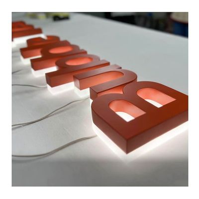 Persoonlijke grootte Frontverlichting en achtergrondverlichting 3D-LED-kanaalbriefborden voor deurreclame