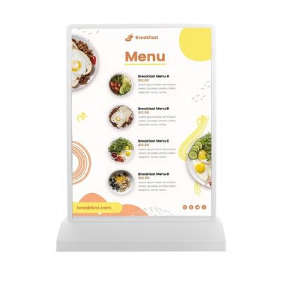Barwinkel Restaurant A4 A5 Oplaadbare LED-lampbox met tafelstandmenuband
