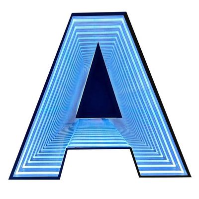Delicate 3D Infinity Mirror LED Letter Advertising Lights voor Acryl Huisnummers