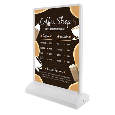 A4 Dubbelzijdig oplaadbaar magnetisch zuigbord Reclame lichtdoos Display Stand