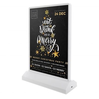 USB-LED-advertentiebeeldscherm aangepast stand-up bureaublad A4 poster menu houder lichtdoos