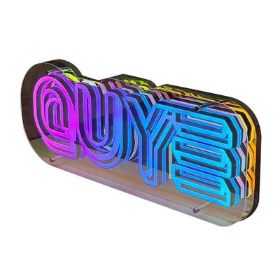 Custom Designs Acrylische spiegels LED Light Letter Verhoog uw 2024 Product Store Front