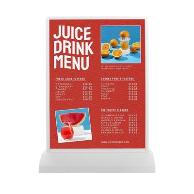 Stijlvolle A4-advertentie lichtdoos displaystand met oplaadbare magnetische zuigkracht