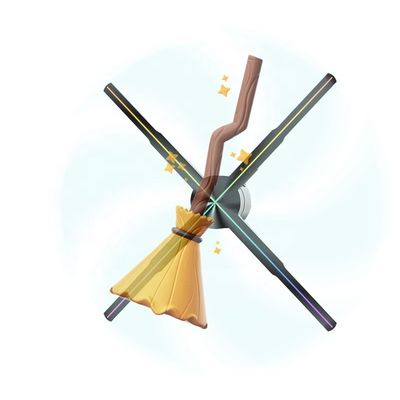 SD-kaart APP Connectiviteit 3D-hologramkast voor splice reclame 200cm ventilator