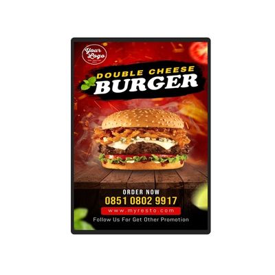Ultra-dunne aluminium frame metalen reclame lichtdoos voor menu display promotie