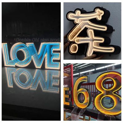 Custom Neon Lights LED Letters Signs Infinity Mirror Light Box voor reclame binnen