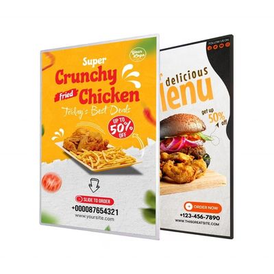 Rechthoekig aluminium frame open ultra dun lichtdoos voor LED menu board display panel