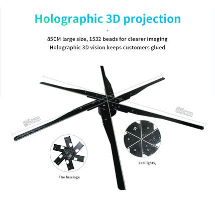 3D-hologramscherm met buitenreclame en 10 ms reactietijd Holografische ventilatoren