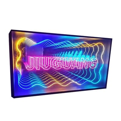 DC 12V aangepaste neon letters Infinity Mirror Logo Verlichte borden 3D Light Box