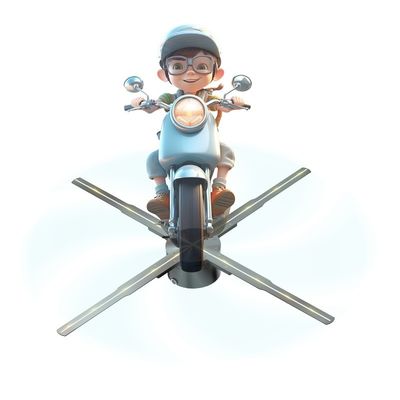 Wandmontage 100 cm 3D holografisch advertentieapparaat Holograafventilator met 176° kijkhoek
