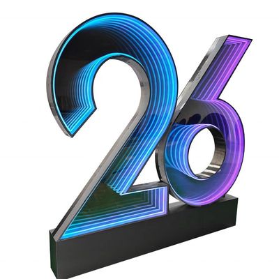 Store Infinity Effect Neon Sign met Custom 3D Abyss Infinity Mirror Advertisement