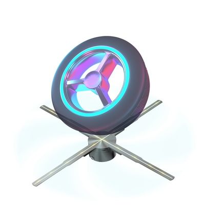 180cm Digitaal signage display in metro's 3d hologram fan LED animatie display