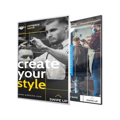 Indoor Advertising LED Light Box met Ultra Thin Design en Wandmontage