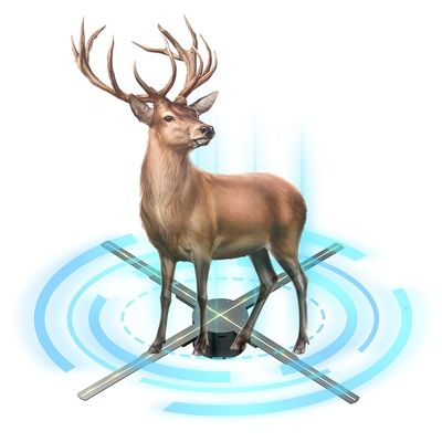 10ms Reactietijd Kersthologramfan 1.692MM Contrastverhouding voor Indoor 3D Display