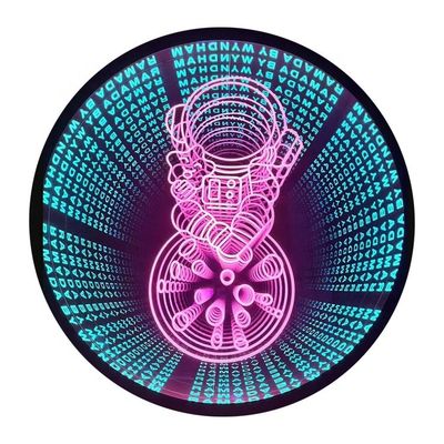 Op maat gemaakte 3D Infinity Mirror Mini RGB Acrylic Neon Sign LED Letters Light Box Sign