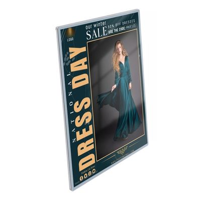Indoor Aluminium Frame Desktop LED Light Box Sign voor oplaadbaar A4 A5 menu display
