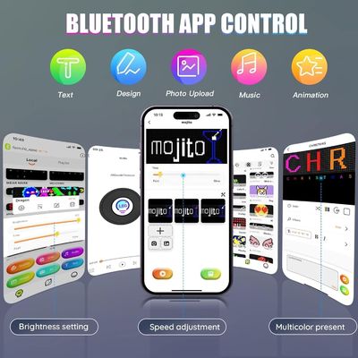 Contrastverhouding ≤1/10000 Bluetooth Control LED Matrix Panel voor gepersonaliseerde graffiti