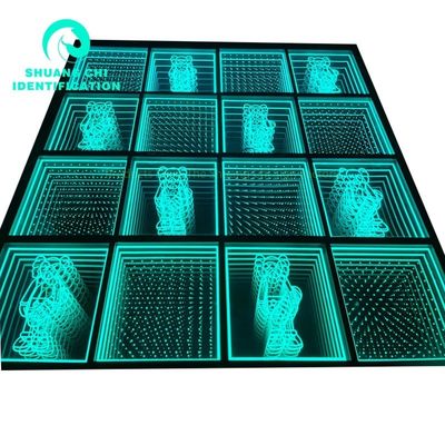 Binnen- en buiten aanpassing Technologisch licht en schaduw Infinity vloer neon spiegel