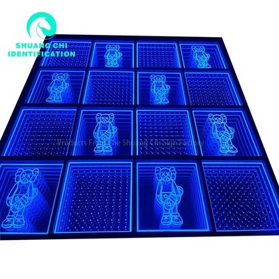 Binnen- en buiten aanpassing Technologisch licht en schaduw Infinity vloer neon spiegel