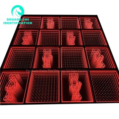 Binnen- en buiten aanpassing Technologisch licht en schaduw Infinity vloer neon spiegel