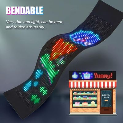 Flexibel LED-display Matrix panelen HD Full Color APP Control Zachte achterruit Autoschild