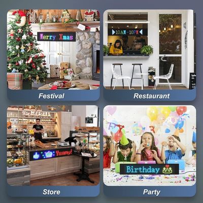 390x107mm Programmable Scroll Message Flexible Display Led Screen Sign voor luchthaven