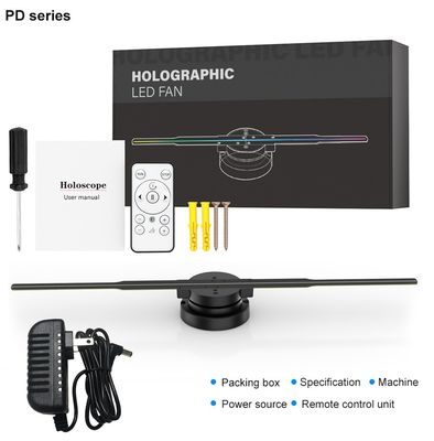 Indoor 3D reclame Holographic Led Fan 45 cm Led Light Display met cloud control