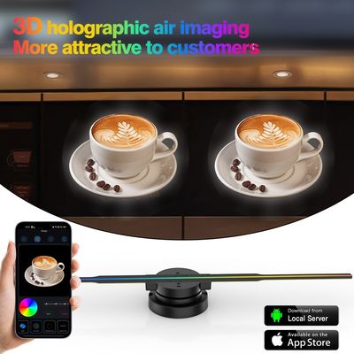 512P Resolutie 42cm Hologram Reclame Display 4 Blades Ventilator 512 Lamp Perlen LED Ventilator