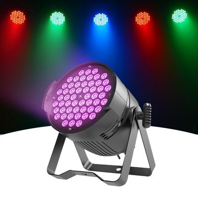 Professionele LED-stagelamp 54*3W RGBW DMX Par-verlichting met geluidsactivatie IP20