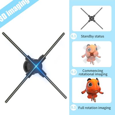 Advertentie Strategie Met 52cm Hologram Fan 512P Resolutie En 4 Messen