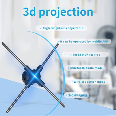 Advertentie Strategie Met 52cm Hologram Fan 512P Resolutie En 4 Messen