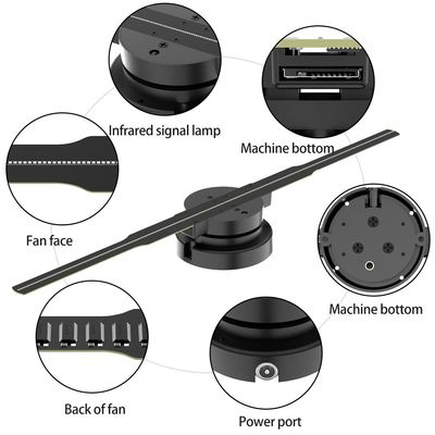3D LED Hologram Display Fan Holographische ventilatoren met WiFi en hoge helderheid van 2100
