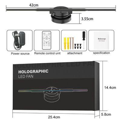 3D LED Hologram Display Fan Holographische ventilatoren met WiFi en hoge helderheid van 2100