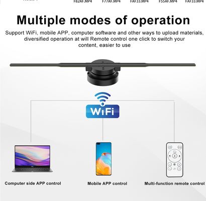 3D LED Hologram Display Fan Holographische ventilatoren met WiFi en hoge helderheid van 2100