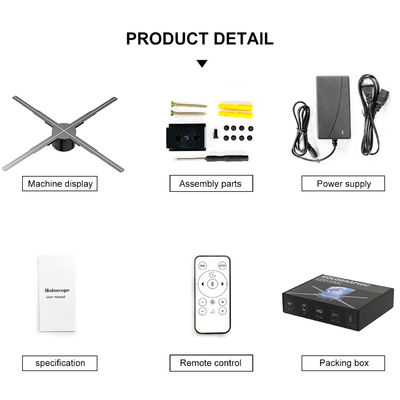 Splice 62cm LED Fan voor Helderheid 1800 3D Hologram Display Cloud Control Advertising