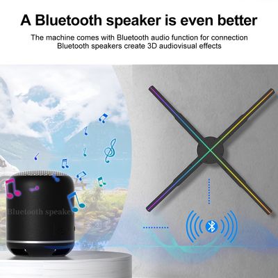 Splice Functie 56cm 4Blades 1920*1080 5mm Pixel Pitch 3D Hologram Fan voor reclame
