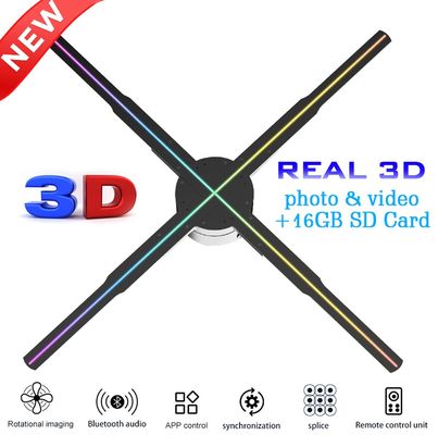 Splice Functie 56cm 4Blades 1920*1080 5mm Pixel Pitch 3D Hologram Fan voor reclame