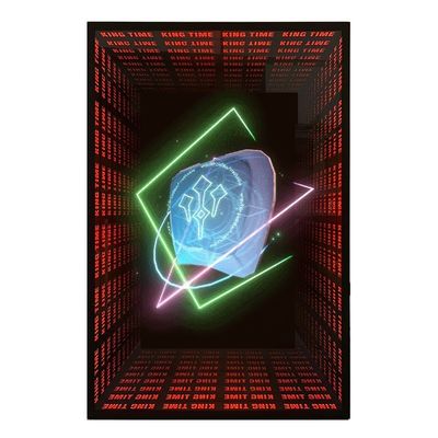 Custom roestvrij staal neon teken licht met LED strips Infinity Mirror 3D projector