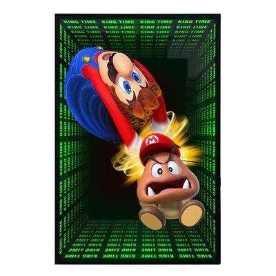 AC stroomvoorziening Neno lichten Geanimeerd Logo Image Afspelen Afstandsbediening Hologram Fan Infinity Mirror
