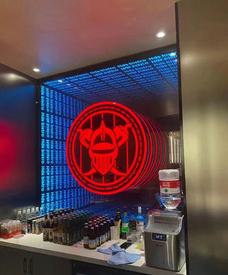 AC stroomvoorziening Neno lichten Geanimeerd Logo Image Afspelen Afstandsbediening Hologram Fan Infinity Mirror